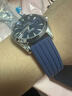 亞梵尼代用歐米茄海馬300原裝手表帶橡膠07超霸海洋宇宙600蝶飛硅膠手鏈 藍色+銀色升級蝴蝶扣 21mm 曬單實(shí)拍圖