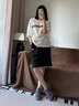 NEW OR MODE肌理感冰絲短褲男士夏季美式高街運動(dòng)褲子寬松休閑大碼五六分中褲 黑色 XL 曬單實(shí)拍圖