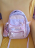 立意可愛(ài)痛包書(shū)包初中生女大容量輕便雙肩包拼色小學(xué)生3-6年級背包 紫色（小布袋+豆豆貓）不帶內飾 曬單實(shí)拍圖