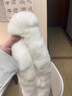 雅格羅伊獺兔毛皮草圍巾女秋冬真獺兔毛i圍巾女冬季韓版加厚保暖皮草毛絨 白色[2管] 曬單實(shí)拍圖