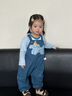 幼歌（YOUGE）【扭扭系列】春幼兒卡通小動(dòng)物棉布百搭可調節中小童潮背帶褲 藍色小狗 （66-90開(kāi)檔扣） 80 cm 曬單實(shí)拍圖