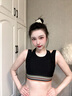 浩沙無痕運(yùn)動(dòng)內(nèi)衣女無鋼圈文胸美背聚攏胸罩收副乳透氣抹胸 黑色 M 曬單實(shí)拍圖