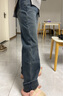 RAIN.CUN加絨加厚保暖直筒褲女秋冬新款2024顯瘦遮胯闊腿牛仔褲女長(cháng)褲 曬單實(shí)拍圖