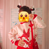 巴拉巴拉兒童套裝女童2024秋冬裝紅色新中式兩件套拜年服提花208424104002 曬單實(shí)拍圖