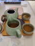 連山閣 汝窯過(guò)濾茶壺開(kāi)片可養小號陶瓷功夫茶具單壺帶內膽家用泡茶器 天青色過(guò)濾祥龍壺一壺二杯 240ml 曬單實(shí)拍圖