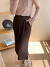 MAIA ACTIVE含莫代爾高腰開衩半身裙日常休閑運(yùn)動(dòng)瑜伽半裙女 51SK01 栗檀棕 S 曬單實(shí)拍圖