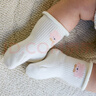 喜得瑞嬰兒襪子春秋棉襪日系白色蕾絲木耳邊女寶寶無(wú)骨公主中筒襪 白色花邊【加厚款】 3雙 均碼 XL（腳長(cháng)16-18CM）6-8歲 曬單實(shí)拍圖
