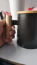 斌諾（BIN NUO）陶瓷木柄馬克杯簡(jiǎn)約復古創(chuàng  )意辦公茶杯水杯陶瓷杯家用牛奶咖啡杯 黑杯+蓋勺+禮盒 400毫升 曬單實(shí)拍圖
