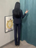 櫻芭妮西裝外套女春秋新款職業(yè)套裝酒店經(jīng)理工作服大學(xué)生面試服工裝正裝 黑色西裝 L （100-109斤 ） 曬單實(shí)拍圖