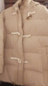 ELAND【匈牙利鴨絨】衣戀羽絨服女學(xué)院風(fēng)牛角扣保暖外套25冬新款 淺卡其色(36)L/Beige M 曬單實(shí)拍圖