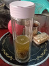 蘇泊爾（SUPOR）雙層玻璃杯耐高溫女高顏值茶水分離泡茶大容量水杯新款2025 粉紫【316茶漏+杯刷】340ml 曬單實(shí)拍圖