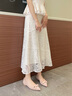 玖熙/玖熙尖頭單鞋女蝴蝶結(jié)針織通勤平底鞋 NF565019EK 超凡粉37 曬單實(shí)拍圖