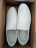 【真牛皮】GNAI商務(wù)休閑皮鞋男士白色真皮男鞋子春秋季套腳懶人一腳蹬低幫平底小白鞋中年老年老人爸爸鞋 白色 真皮款 40碼 (250mm) 曬單實(shí)拍圖