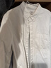 無(wú)印良品（MUJI）男式 免熨燙 水平領(lǐng)長(zhǎng)袖襯衫 男士襯衣外套  純棉全棉 AC1WVA4S 白色 XL 180/104A 曬單實(shí)拍圖