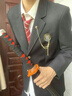 凱美涵西裝外套男2025dk制服日系青少年高校學(xué)院風(fēng)校供感JK西服開(kāi)衫外衣 黑色+金屬胸針鏈條+領(lǐng)帶 M 曬單實(shí)拍圖