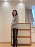 俞兆林（YUZHAOLIN）媽媽裝春秋冬毛衣國風(fēng)繡花針織上衣服50歲60中老年女長袖打底衫 藍(lán)灰色 2XL 建議115-140斤 曬單實(shí)拍圖