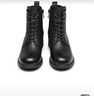 紅蜻蜓粗跟馬丁靴女秋冬季通勤黑色短筒女鞋皮靴WBC34202 黑色薄絨 37 曬單實(shí)拍圖