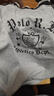 LDBE灰色三杠V領(lǐng)衛(wèi)衣女秋冬新款寬松美式小眾設(shè)計感蕾絲拼接長袖上衣 灰色 XL 曬單實拍圖