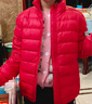 ASK JUNIOR90絨男女新年羽絨服秋冬加厚保暖百搭羽絨內(nèi)膽運動風 大紅色 130  曬單實拍圖