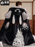 舍居男士睡衣秋冬季珊瑚絨加絨加厚青少年冬天連帽大碼睡袍家居服套裝 YX66182龍貓睡袍+褲子 3XL (高178-185 175-200斤) 曬單實(shí)拍圖