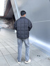 Calvin KleinJeans【防水】秋冬男士ck格子絎縫襯衫領(lǐng)鴨絨羽絨服J326805 PED-奶茶咖 L 曬單實(shí)拍圖