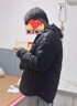 太平鳥(niǎo)男裝羽絨服男冬季襯衫式壓膠保暖防寒外套輕薄 黑色 XL 曬單實(shí)拍圖