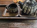 桐沐世家中式茶盤(pán)小型家用復古侘寂木質(zhì)奉茶點(diǎn)心盤(pán)小茶托茶具方形實(shí)木托盤(pán) 三套盤(pán)-小方盤(pán) 曬單實(shí)拍圖
