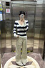 多口袋設(shè)計感工裝牛仔褲女2025新款春秋高腰寬松微喇闊腿夏季長褲 砂杏色 S （80-100斤） 曬單實拍圖