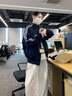 夏雨瑤2025春秋新款美式夾克棒球服外套女春季韓系chic上衣 【藏青色】 薄款 M 45/55kg 曬單實拍圖