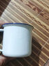 蘭圣佳搪瓷杯懷舊經(jīng)典復古馬克杯搪瓷茶缸子老式大號個(gè)性定制水杯鐵杯子 8厘米白色(無(wú)蓋) 350ml 曬單實(shí)拍圖