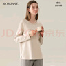 Mom Jane哺乳上衣t恤秋衣孕婦裝秋冬款棉吸汗外出產(chǎn)后喂奶月子服家居服 卡其色-100%棉-220g春秋略厚款 M 曬單實(shí)拍圖