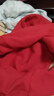 小個(gè)子圓領(lǐng)衛衣女上衣春秋新款正肩休閑寬松顯瘦秋冬長(cháng)袖套頭外套 大紅 3XL碼 曬單實(shí)拍圖