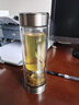 希諾（heenoor）磁吸式茶水分離玻璃杯雙層男女高檔商務(wù)辦公家用泡茶杯定制禮品杯 鋼本色 370ml 禮盒裝 曬單實(shí)拍圖