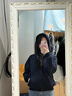 JZDZ深秋外套女春秋款2025新款韓系運動小個子短款衛(wèi)衣夾克美式 藏青色【春秋-】 薄款 M  86-105斤 曬單實拍圖