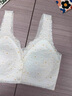 莫代爾媽媽內衣女母親節前扣背心式哺乳文胸薄款大碼無(wú)鋼圈胸罩白M 曬單實(shí)拍圖