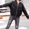 Jret港風(fēng)棒球服夾克黑色外套女顯瘦女裝2025秋季新款開衫拉鏈外套加絨 黑色 L 建議[105-120斤] 曬單實(shí)拍圖