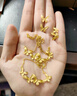 明牌珠寶 福迭而至系列 足金黃金蝴蝶婚嫁手鏈送禮女AFK0157工費(fèi)250 約16+3厘米 約3.67克 曬單實(shí)拍圖