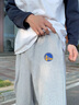 NBA官方勇士/湖人得分狂潮系列男女秋冬季保暖跑步運動休閑束腳長褲 勇士-運動長褲 M 曬單實拍圖
