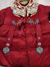 G.duck女童新中式拜年服中國風(fēng)羽絨服2025新款冬季唐裝兒童外套過(guò)年衣服 紅色羽絨服（帶云肩） 140 曬單實(shí)拍圖