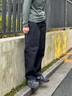卡賓（CABBEEN）【速干彈力】寬松直筒休閑褲男2025夏新款戶外傘兵褲運(yùn)動衛(wèi)褲 煤黑色01 L /175/50 曬單實拍圖