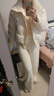 太平鳥(niǎo)女裝羽絨服冬針織拼接立領(lǐng)面包服氣質(zhì)保暖外套緞面 米黃 M 曬單實(shí)拍圖