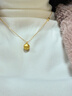 中國(guó)黃金（CHINA GOLD）平安果黃金吊墜蘋(píng)果圣誕節(jié)平安夜項(xiàng)鏈女生日禮物女情人節(jié)禮物 足金平安果+足金項(xiàng)鏈（約2.9g) 曬單實(shí)拍圖