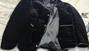 三彩2024冬季新款絲絨菱格紋絎棉棉服寬松中長棉衣女 經(jīng)典黑 M 160/84A 曬單實拍圖