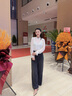 歌力思（ELLASSAY）2025春夏新款輕柔慵懶優(yōu)雅法式荷葉領(lǐng)兩件式襯衫女EWD361C00800 珠光白 S 曬單實拍圖
