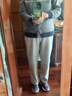 琢蔲3631P女式加絨衛褲小個(gè)子女士休閑褲子直筒褲動(dòng)褲簡(jiǎn)約女裝九分褲 淺灰色 XL 【30-32】【120-132斤】 曬單實(shí)拍圖