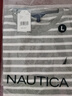 諾帝卡（NAUTICA）【單件直降】男裝夏季全棉雙面布簡(jiǎn)約條紋圓領(lǐng)短袖T恤男TE3222 灰色0GH（232） L 曬單實(shí)拍圖