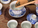 薈云軒德化高端功夫茶具套裝輕奢家用中式青花瓷茶壺禮盒陶瓷泡茶器 竹窗茶具套裝 11頭 曬單實拍圖