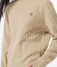 熱風(fēng)（Hotwind）冬季新款女士絞花針織衫老錢風(fēng)圓領(lǐng)內(nèi)搭毛衣打底上衣 08杏色 S 曬單實(shí)拍圖