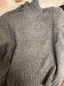 無(wú)印良品（MUJI） 女式 羊毛混紡 半高領(lǐng)毛衣 長(zhǎng)袖針織衫 女款冬季 BA1NZA3A 炭灰色 L (165/88A) 曬單實(shí)拍圖