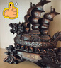 莫尼森  MOREISAN實(shí)木木雕一帆風(fēng)帆船順擺件龍船客廳辦公室裝飾品開業(yè)喬遷新居禮品 小號(hào)黑檀木一帆風(fēng)順(高30厘米) 曬單實(shí)拍圖